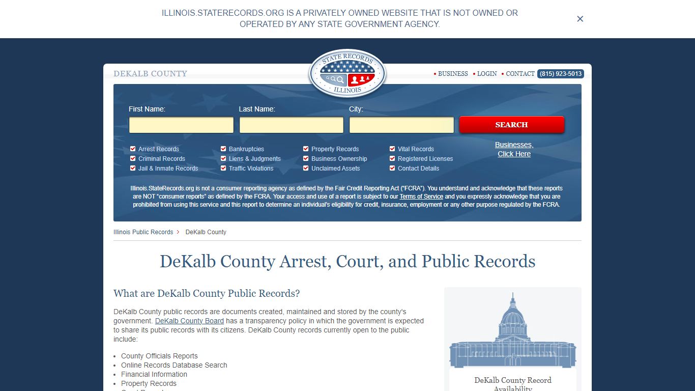 DeKalb County Arrest, Court, and Public Records