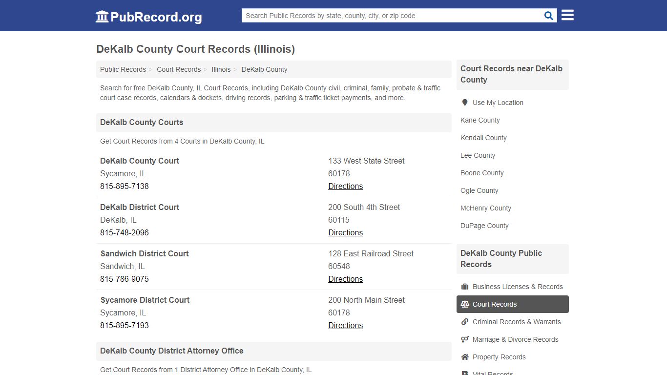 Free DeKalb County Court Records (Illinois Court Records) - PubRecord.org